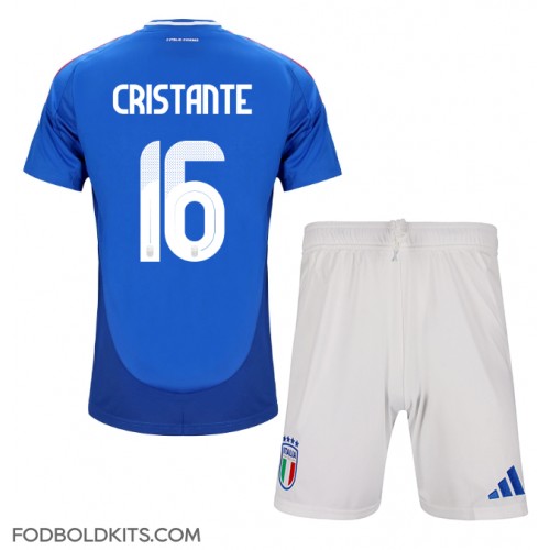 Italien Bryan Cristante #16 Hjemmebanesæt Børn EM 2024 Kortærmet (+ Korte bukser)